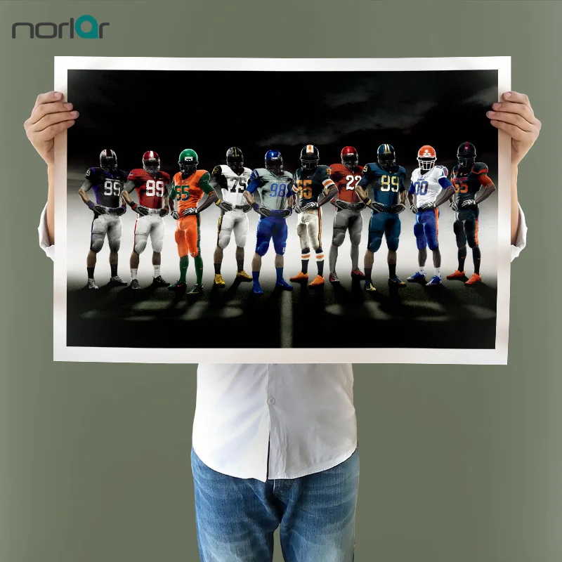 HD с футбольным клубом Американский футболистов из плотной ткани современного