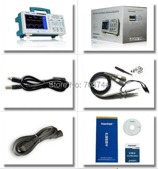 Автоматические измерения 200 MHz 1GSa/s 7' TFT lcd запись Длина 24 K DSO5202P 2 канала цифровой осциллограф