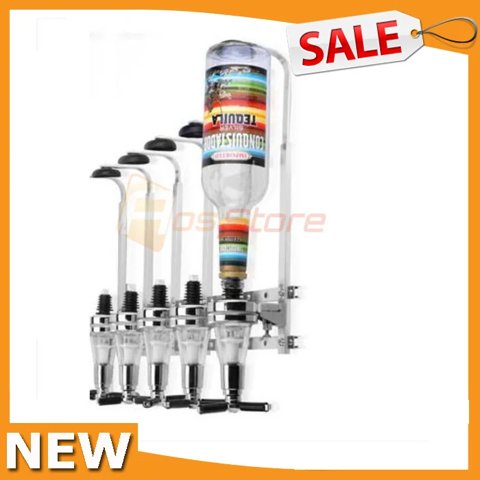 6 бутылка высокого качества алюминиевый сплав бар дворецкий настенный диспенсер