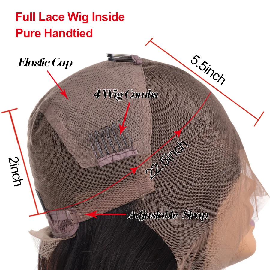 Предварительно сорвал полный Синтетические волосы на кружеве человеческих