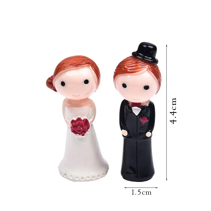 2 шт./партия фигурки кавай Фигурка пара женится на свадьбе микро ландшафт Сделай