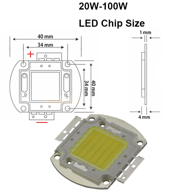 Высокомощный светодиодный аквариумный светильник 380Nm-840Nm 20 Вт 30 Вт 50 Вт 100 Вт полный спектр белый водный растение растёт реветь морская трава вода коралл
