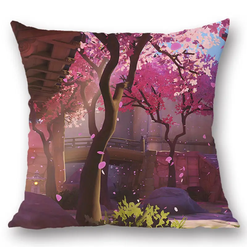 Amellor 45*45 см Overwatch Подушка OW dva Mei Reaper Genji Подушка двухсторонняя Solf Чехол Для подушечки в машину Наволочка на подушку - Цвет: 1