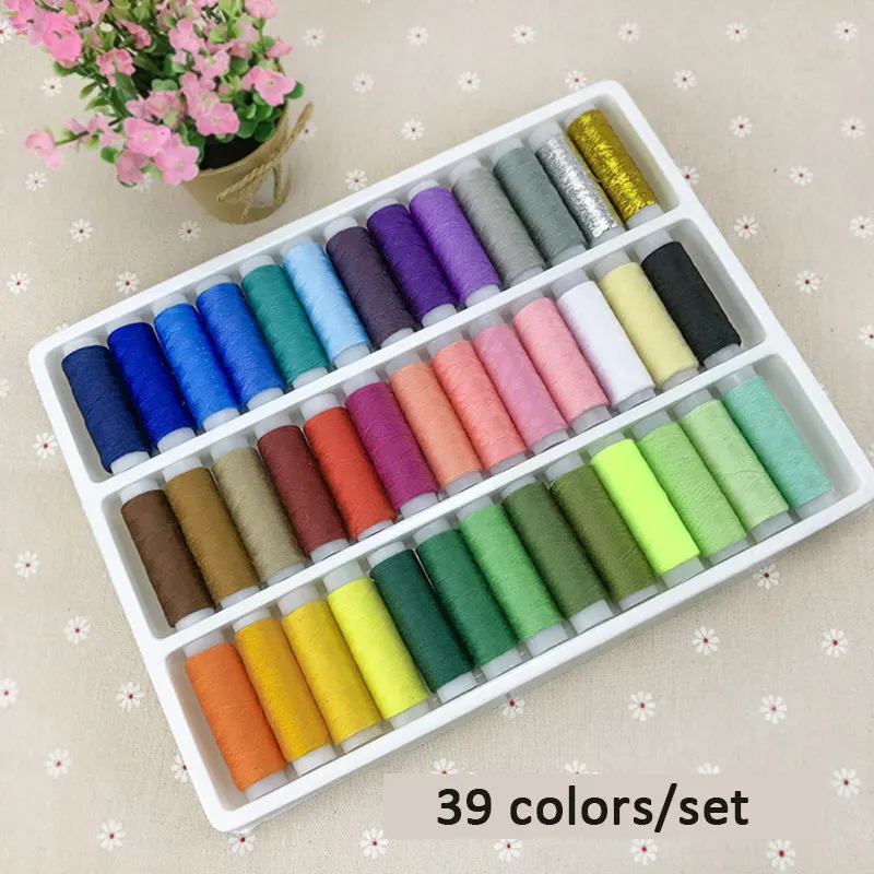 39 шт./компл. смешанные цвета чистая швейная нить машинная вышивка хлопковая