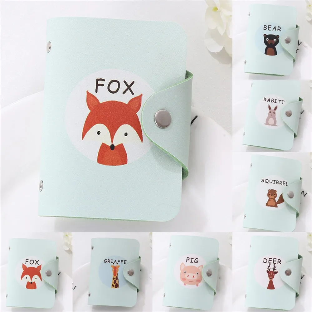 Держатель для карт из ПУ кожи модный креативный милый мультяшный женский