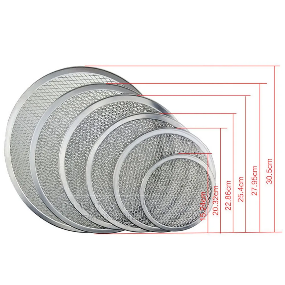 6/8/9/10 Inch Aluminium Flat Mesh Pizza Screen Oven Baking Tray Net Bakeware Cookware kitchen baking tool | Дом и сад