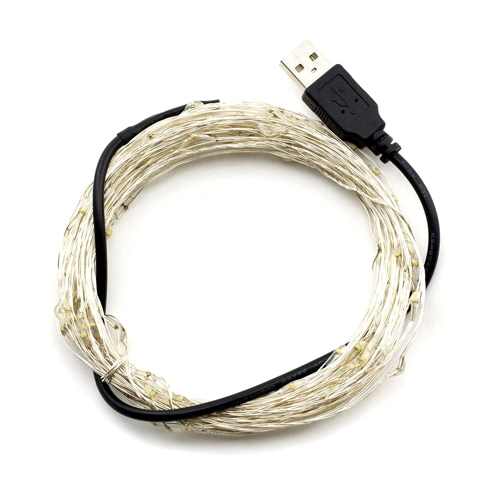 Гирлянда светодиодная с питанием от Usb 10 м 100 светодиодов|fairy lights|string lightsled string lights |