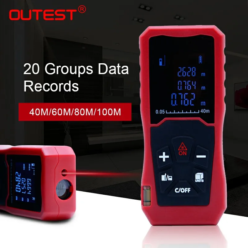 Outest лазерный дальномер 40 м 60 80 100 одна непрерывная область/объем/измерение