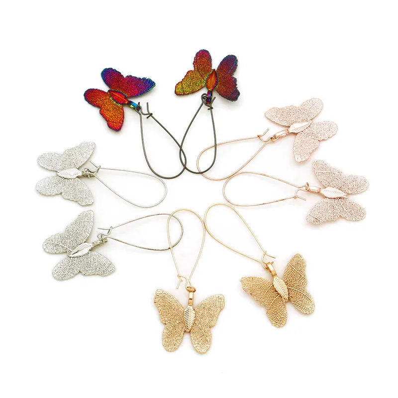 Серьги Mainlead в стиле бохо с натуральными листьями модные длинные висячие серьги