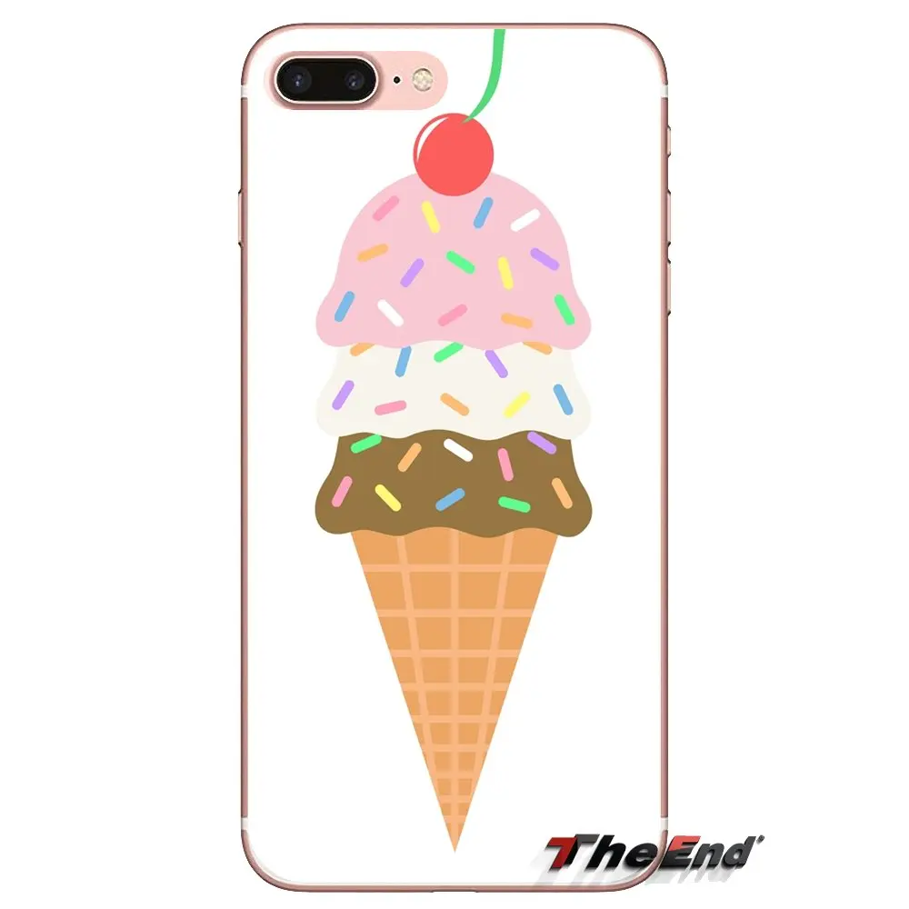 For Xiaomi Mi3 Samsung A10 A30 A40 A50 A60 A70 Galaxy S2 Note 2 Grand Core Prime Transparent Soft Cases Covers Sweet Ice Cream |