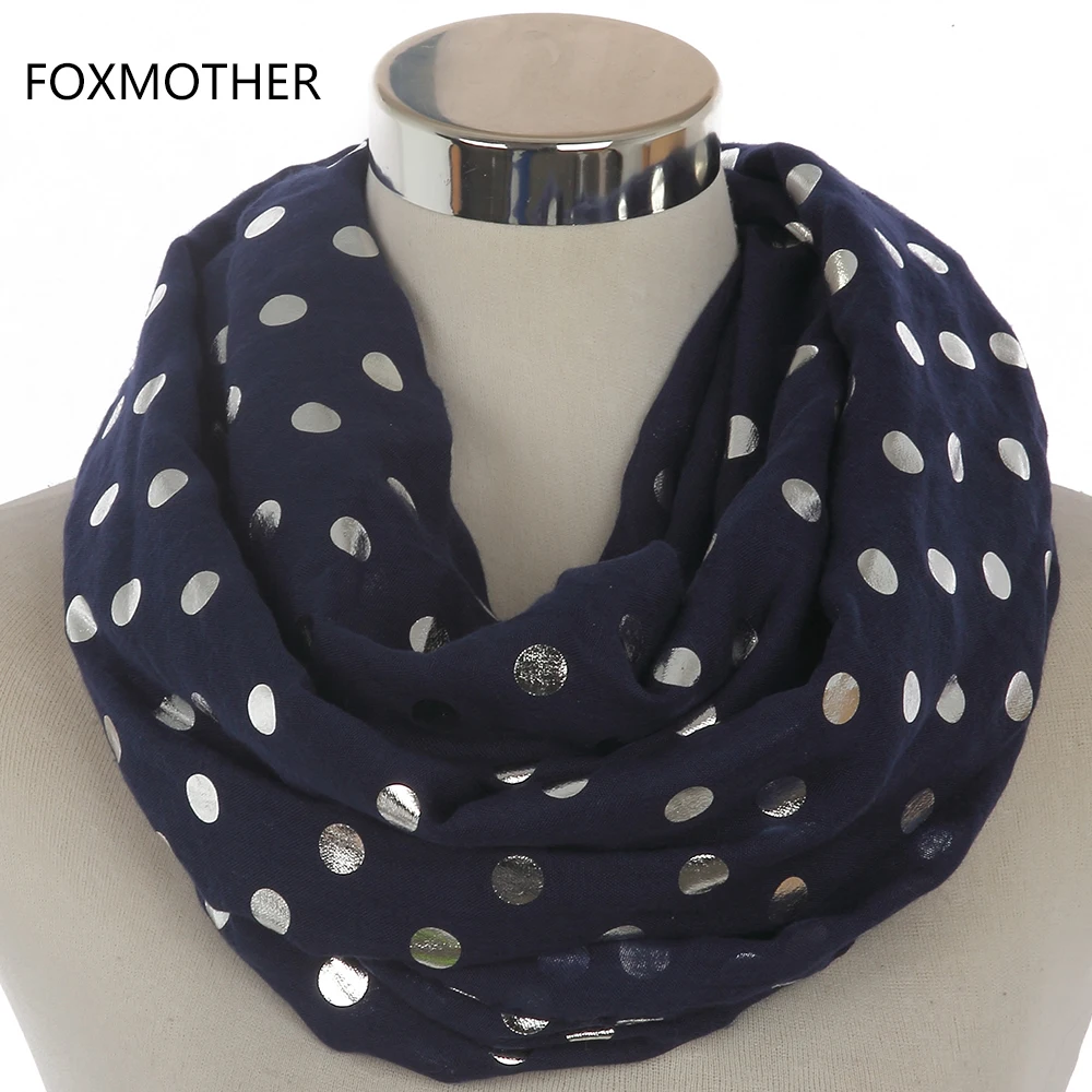Женский шарф FOXMOTHER модный темно синий розовый черный женский кольцо|scarf for women|ring
