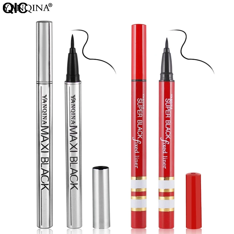 Подводка для глаз водостойкая карандаш бровей чёрная жидкая подводка