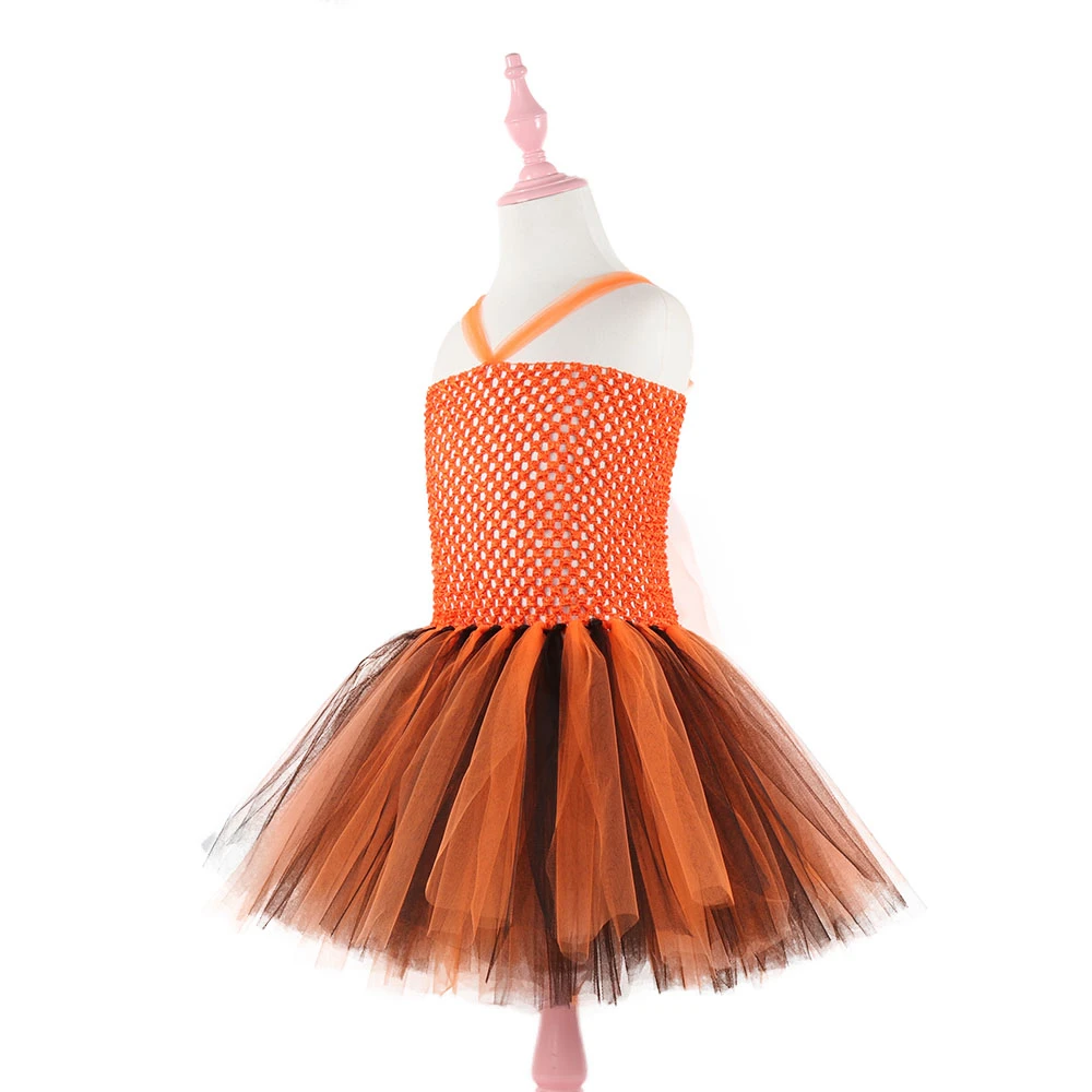 Moeble girl tutu dress Children night Cosplay baby Clothing Chirldren Chrismas Costume Kids Orange girls halloween costumes | Детская