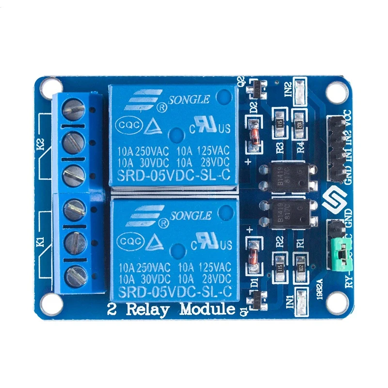 Релейная плата щит с оптроном низкий рычаг триггера для Ardiuno 12 В 2-канальный блок
