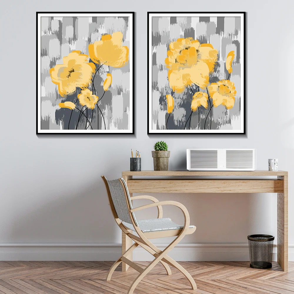 Абстрактная Акварельная Цветочная ботаническая стена художественные плакаты и