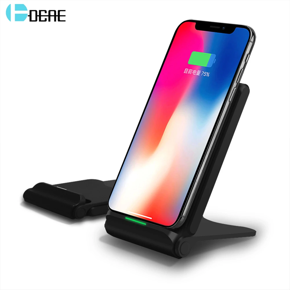 Беспроводное зарядное устройство DCAE Qi 10 Вт для iPhone X 8 XS MAX XR Samsung S8 S9 Plus Xiaomi mix 2s док