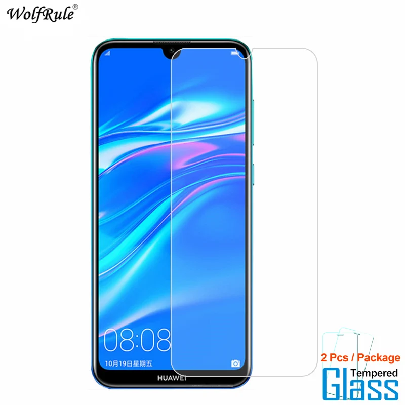 2 шт для стекла Huawei Y7 Pro 2019 Защитная пленка экрана из закаленного стекло Enjoy 9