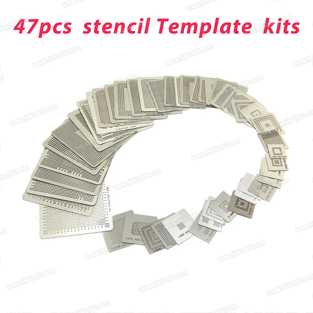 

47pcs Stencil Template Kits Direct Heat for Games Stencil Template BGA Reballing Kit Top Quality Free Shipping