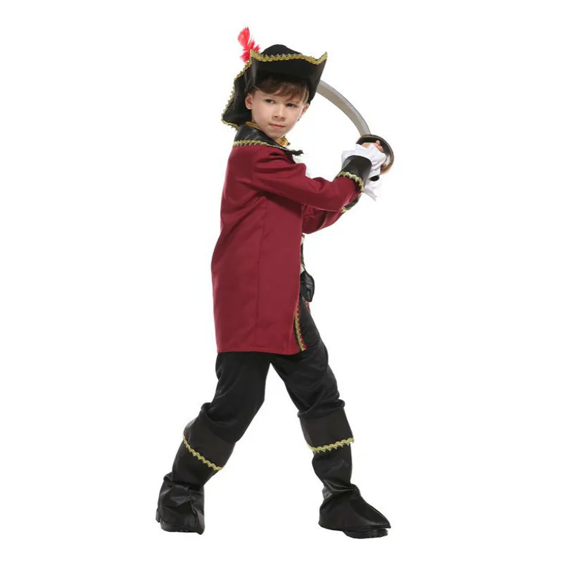 Новогодний костюм на Хэллоуин для мальчиков пиратский капитан Джек стандартная