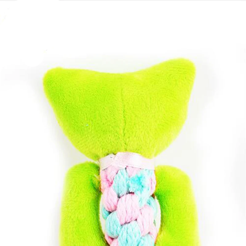 Игрушки для хот-питомцев собака с узлом пищалка искусственная моляра устойчивая