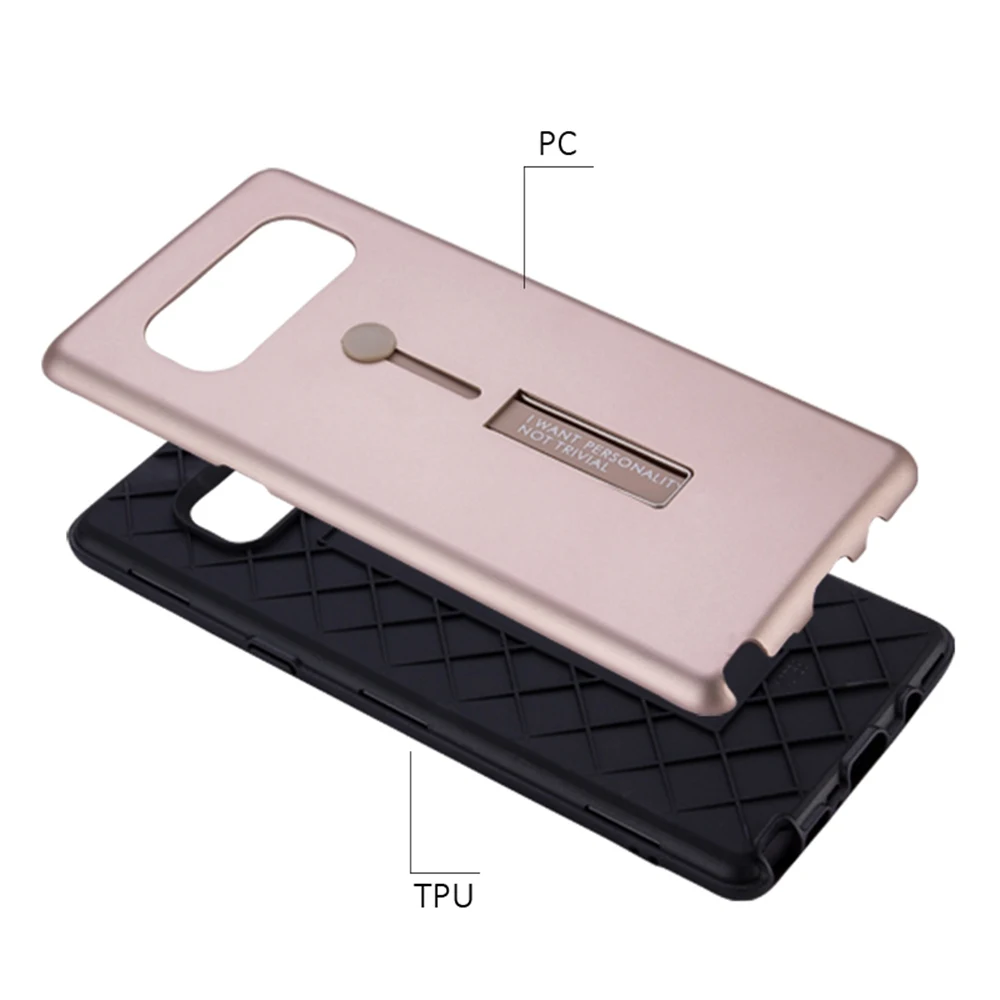 Soft Silicone Bracket Case For Samsung Galaxy Note9 8 Note 5 Finger Ring Stand Holder Cover 9 Protective Coques |