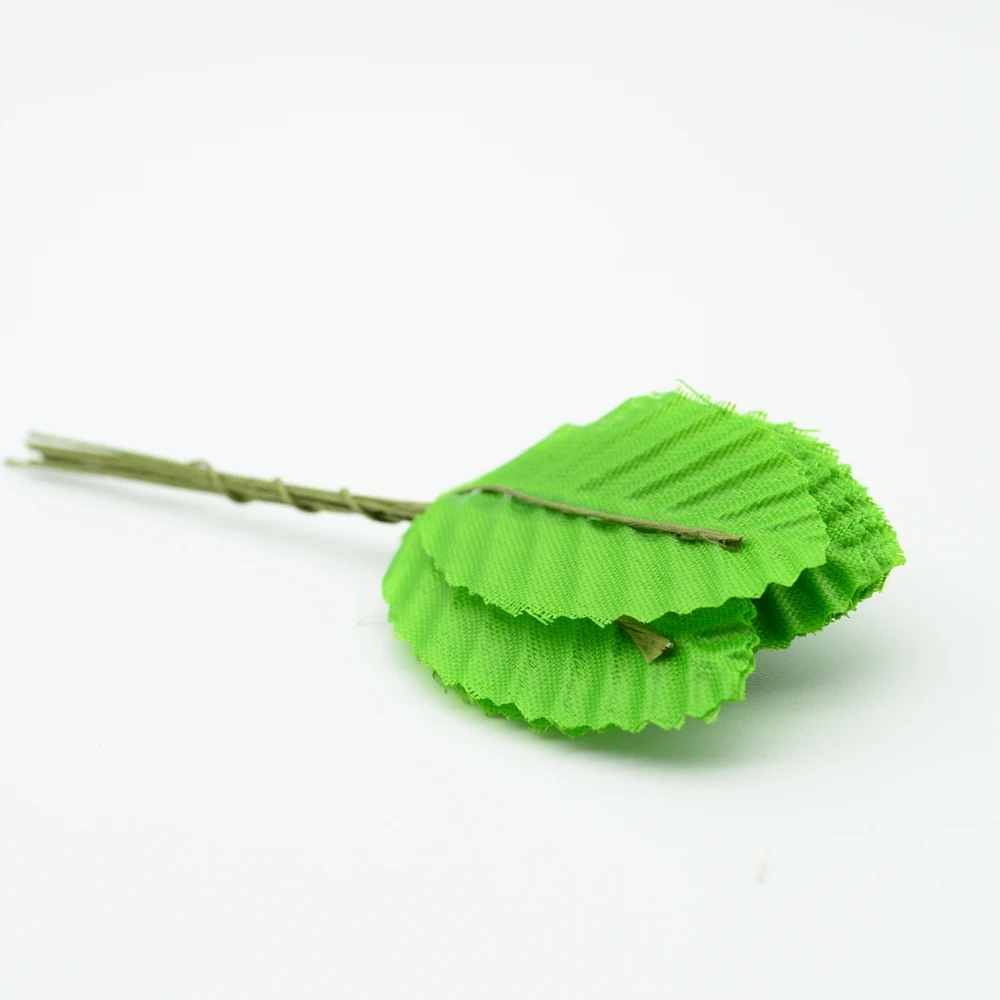 10 шт. золотой красный пучок поддельные зеленые листья шелковые розы