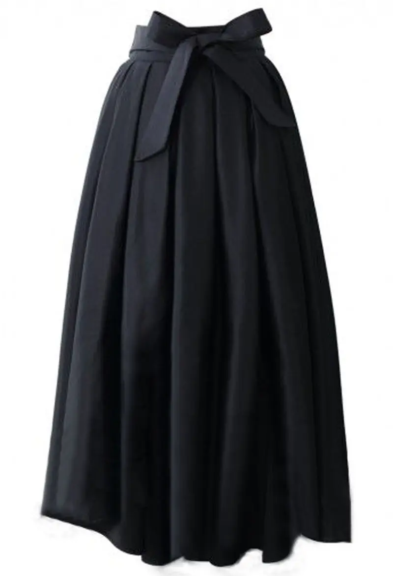

New Fashion Women Summer Boho Long Maxi High Waist Skirt Bowknot Asymmetric Pleated Skirts