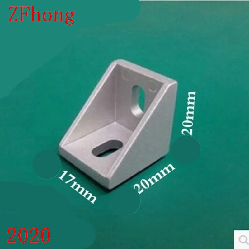 Угловой фитинг 20 шт./лот 2020 угол 20x20 мм декоративные кронштейны Алюминиевые