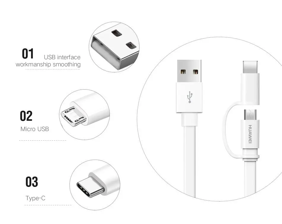 huawei Honor AP55 Micro USB и type C 2 в 1 кабель для зарядки и передачи данных для huawei mate 9 10 20 Pro X P10 P20 P30 Lite