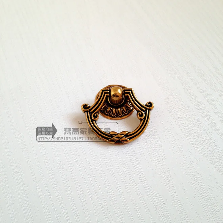 Классическая Ручка для шкафа ручка и выдвижной ящик в стиле ретро из меди