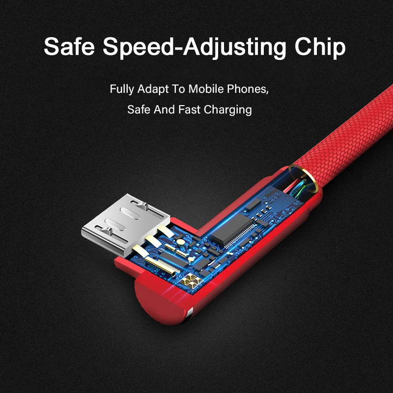 90 градусов локоть мобильного телефона Micro USB кабель 3 м данных зарядное устройство кабели для iPhone 8 быстрой зарядки Тип C шнур для huawei Xiaomi mi9