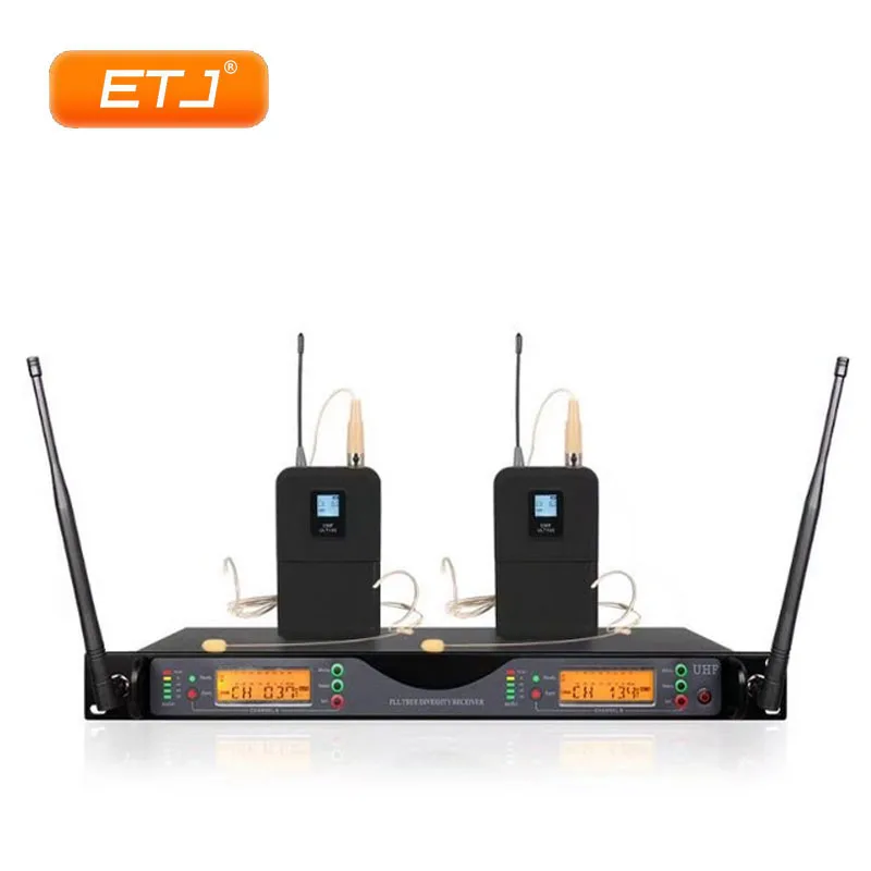 Профессиональный UHF беспроводной микрофон UR24D караоке 2 ручной гарнитура клип ремень микрофона пакет Высокое качество