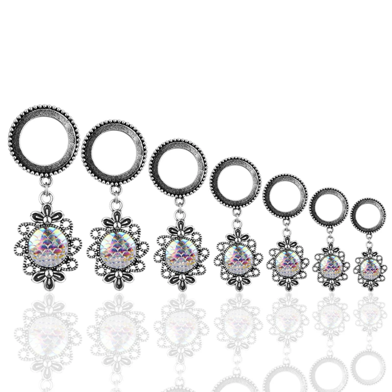 1 пара спираль из нержавеющей стали болтающиеся затычки для ушей и туннели