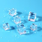 3 шт., акриловые кубики для льда, прозрачная боковая длина 2,53,03,5 см, аксессуары для фотосъемки, реквизит для украшения