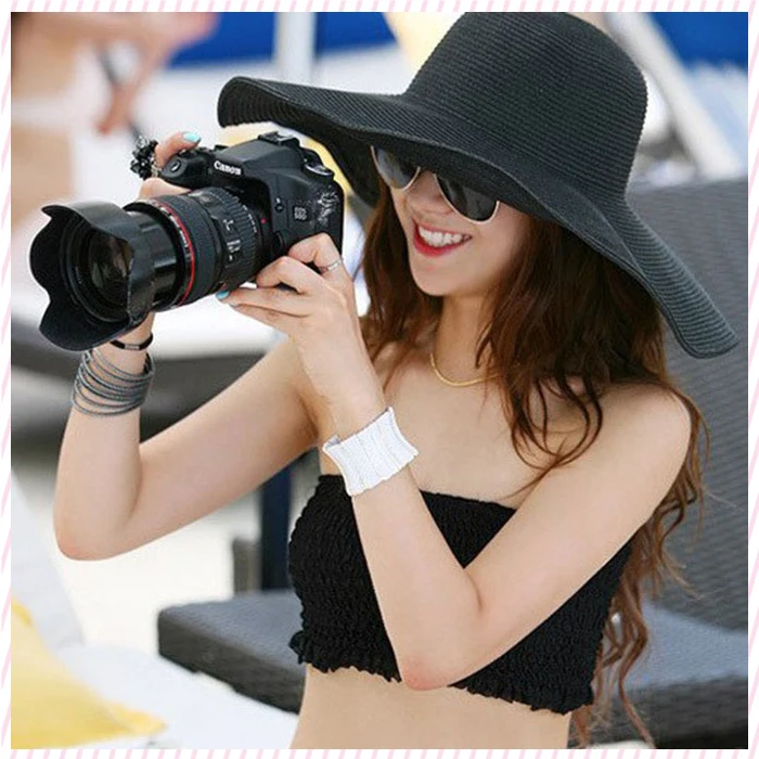 Лидер продаж! Мода 2017 г. Лето Для женщин женские Складная широкий большой полями