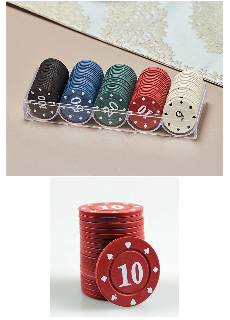 Texas Hold'em покерные фишки набор портативный азартные настольные игры ужин вечерние игры