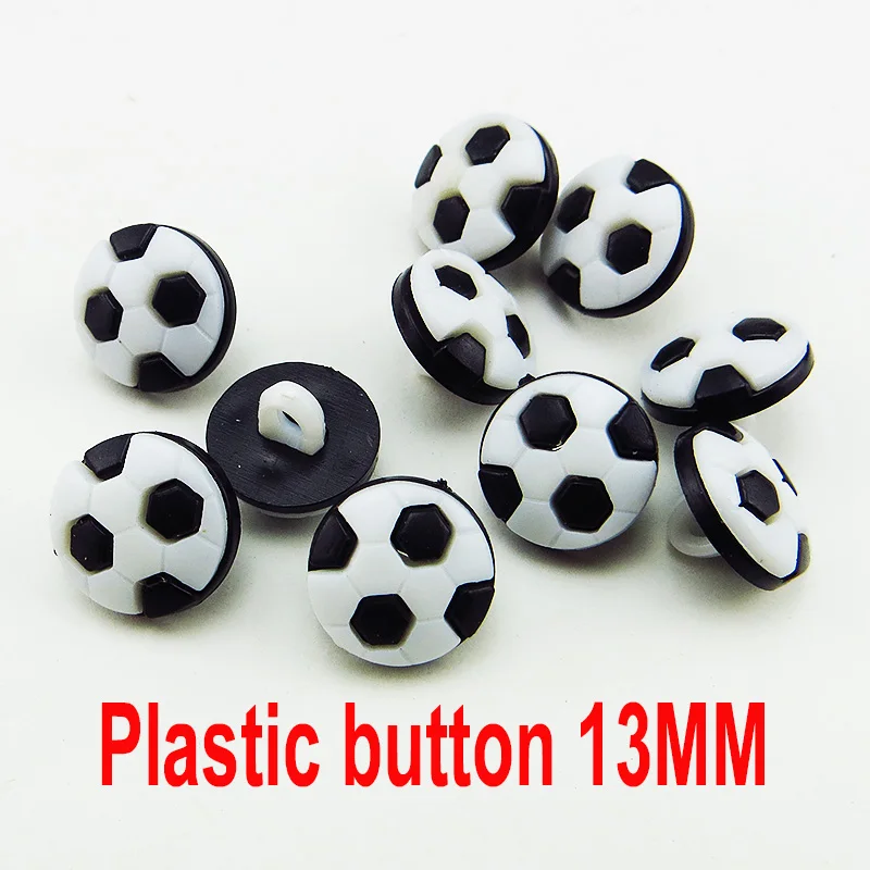 

100PCS 13MM white black football Dyed Plastic buttons coat boots sewing clothes accessory P-177