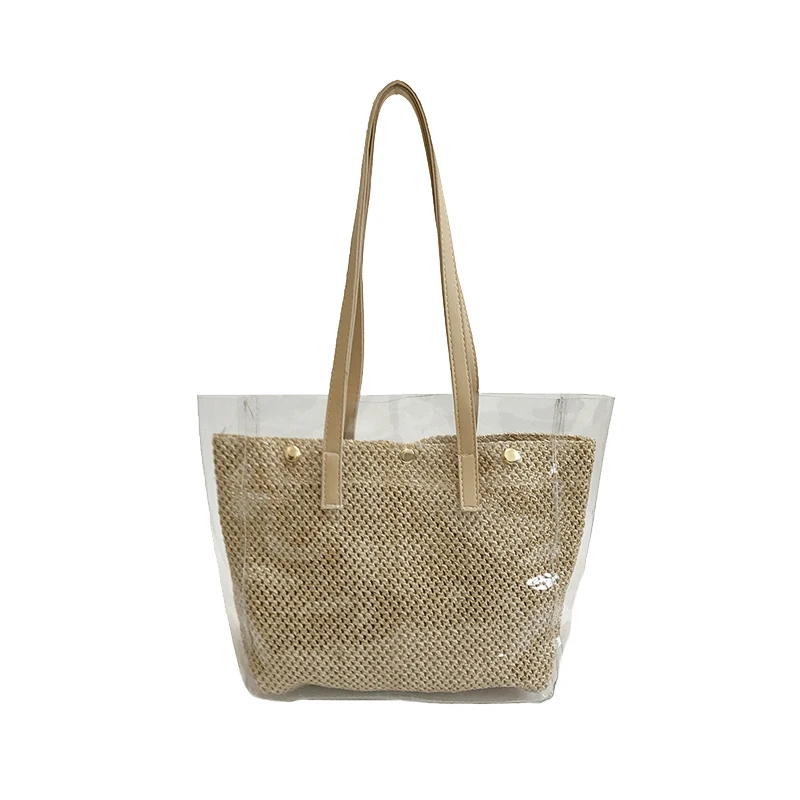 Новая женская летняя прозрачная сумочка популярные женские дорожные соломенные