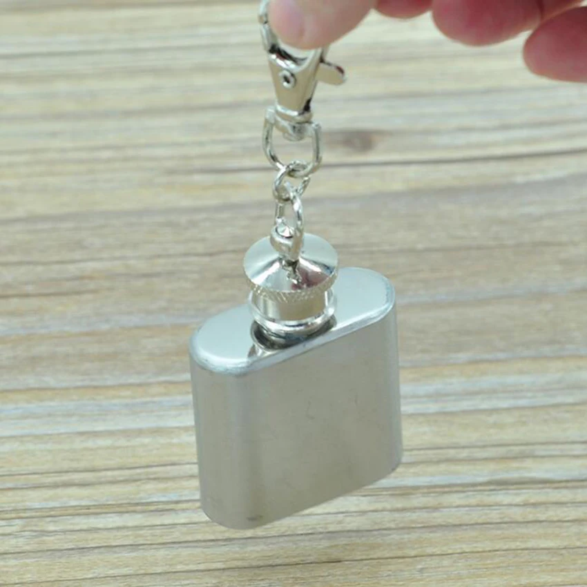 Изящные нержавеющая сталь водочный бутылочный Портативный 1уц Мини фляжка