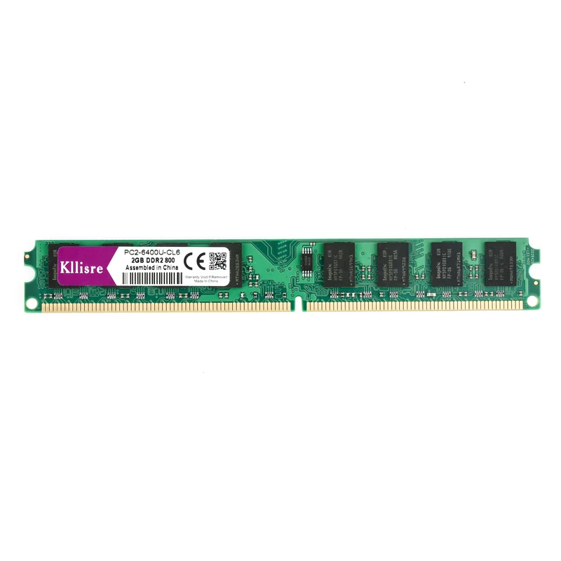 Kllisre DDR2 память 2 ГБ 800 МГц PC2-6400U ОЗУ 1,8 в 240Pin без ECC настольная система Dimm Высокая совместимость