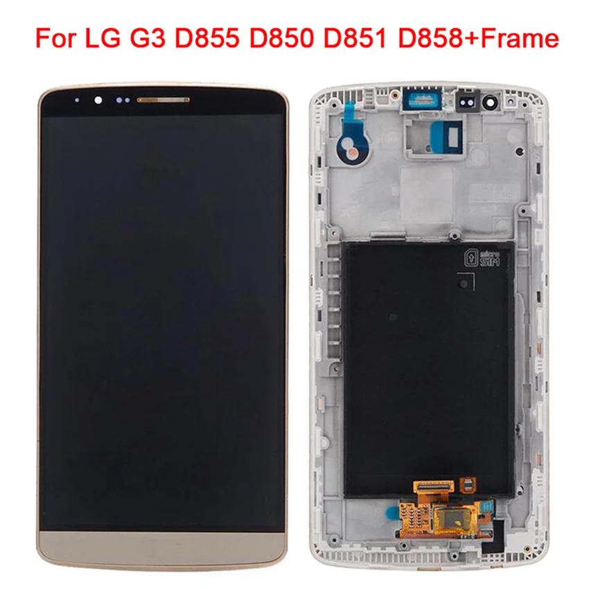 Запасные части для LG G3 D855 D850 D851 D858 ЖК дисплей с/без рамки|Экраны мобильных