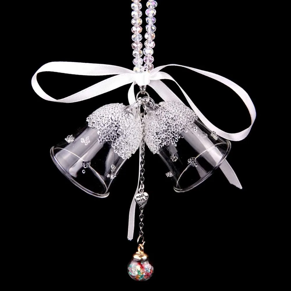 Хрустальный колокольчик Рождественский орнамент стеклянный автомобильный