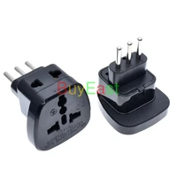 2 x italian uruguay 3 pin type l 2 way outlet travel adapter convert auukeugeus ac100250v 10a with safety shutter black
