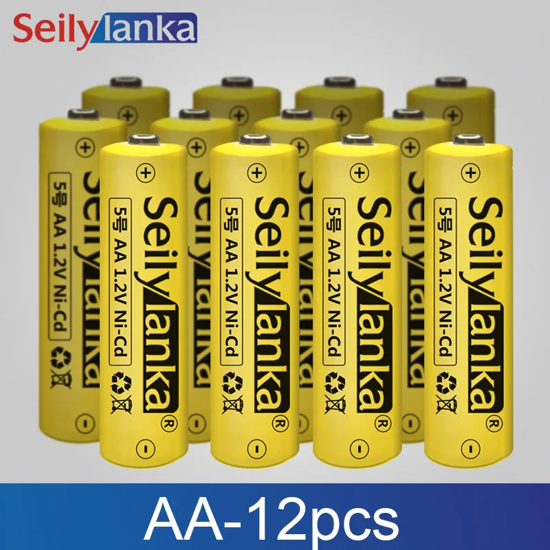AAx12pcs 1,2 V AA Перезаряжаемые Батарея Ni-CD светодиодный фонарь игрушки RC NH сотовый зарядное устройство высокой емкости 4/10/16/20 штук - Цвет: AAx12pcs
