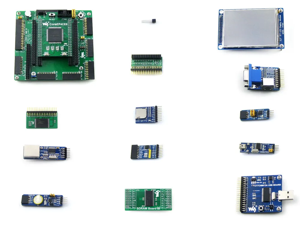 OpenEP4CE6 C посылка A # EP4CE6 EP4CE6E22C8N Cyclone IV ALTERA FPGA макетная плата + 12 комплектов модулей