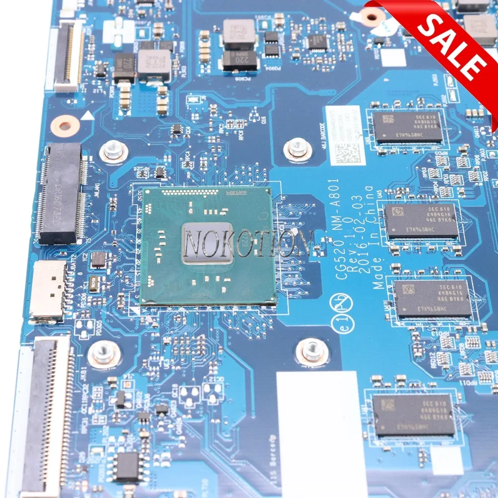 NOKOTION 5B20L46220 CG520 NM-A801 материнская плата для ноутбука lenovo ideapad 110-15IBR основная |