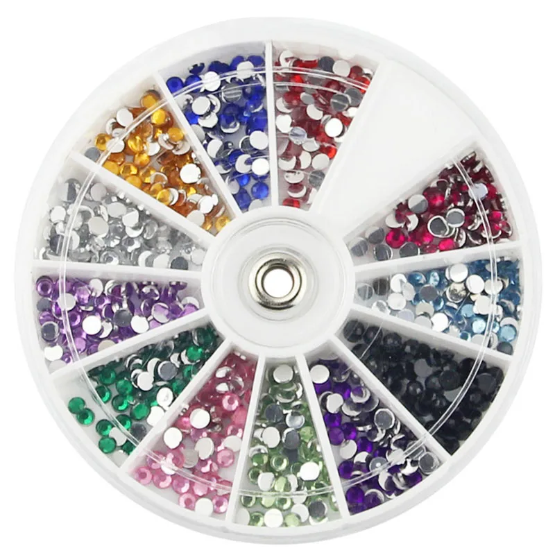 Дропшиппинг 12 Цвета небольших размеров алмаз коробка для ногтей Мобильный