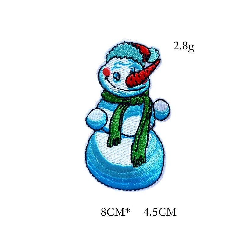 Горячая распродажа Рождественский колокольчик Олень Санта Клаус Вышивка заплатки на гладкой подошве Милые тканевые наклейки для шитья DIY Одежда Джинсы Аксессуары.