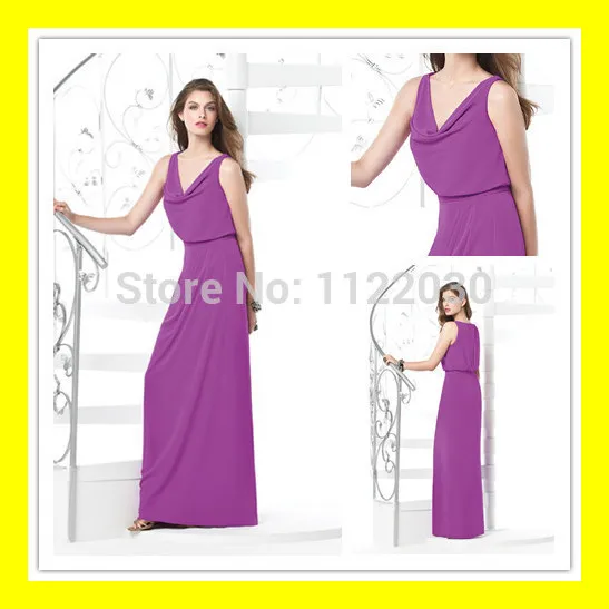 Dresses Party Adult Scoop Built-In Bra Off The Shoulder Sleeveless Natural Pleat A-Line Floor-Length Chiffon Customized 2015 Fre | Свадьбы и