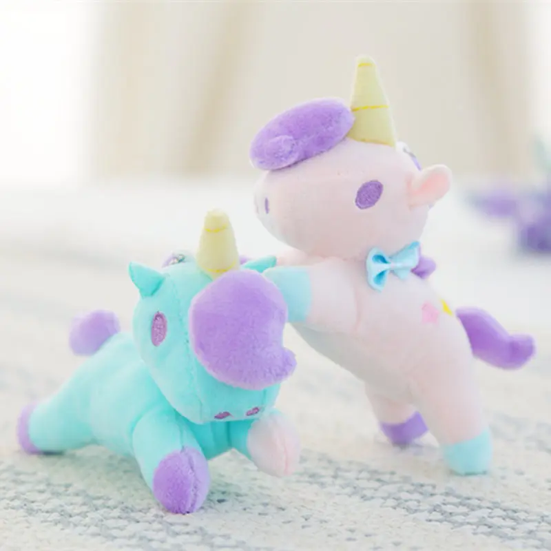 

Hot 1pc 18cm Kawaii Plush Unicorn Keychains Stuffed Unicorns Pendant Plush Animals Toys Girls Kids Gifts